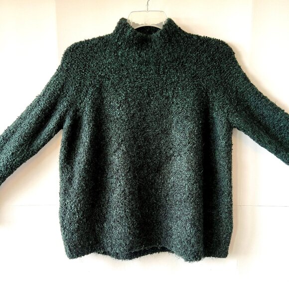 Ann Taylor Loft Forest Green Chunky Knit Sweater, Size M, Petite, Excellent! - Picture 4 of 13